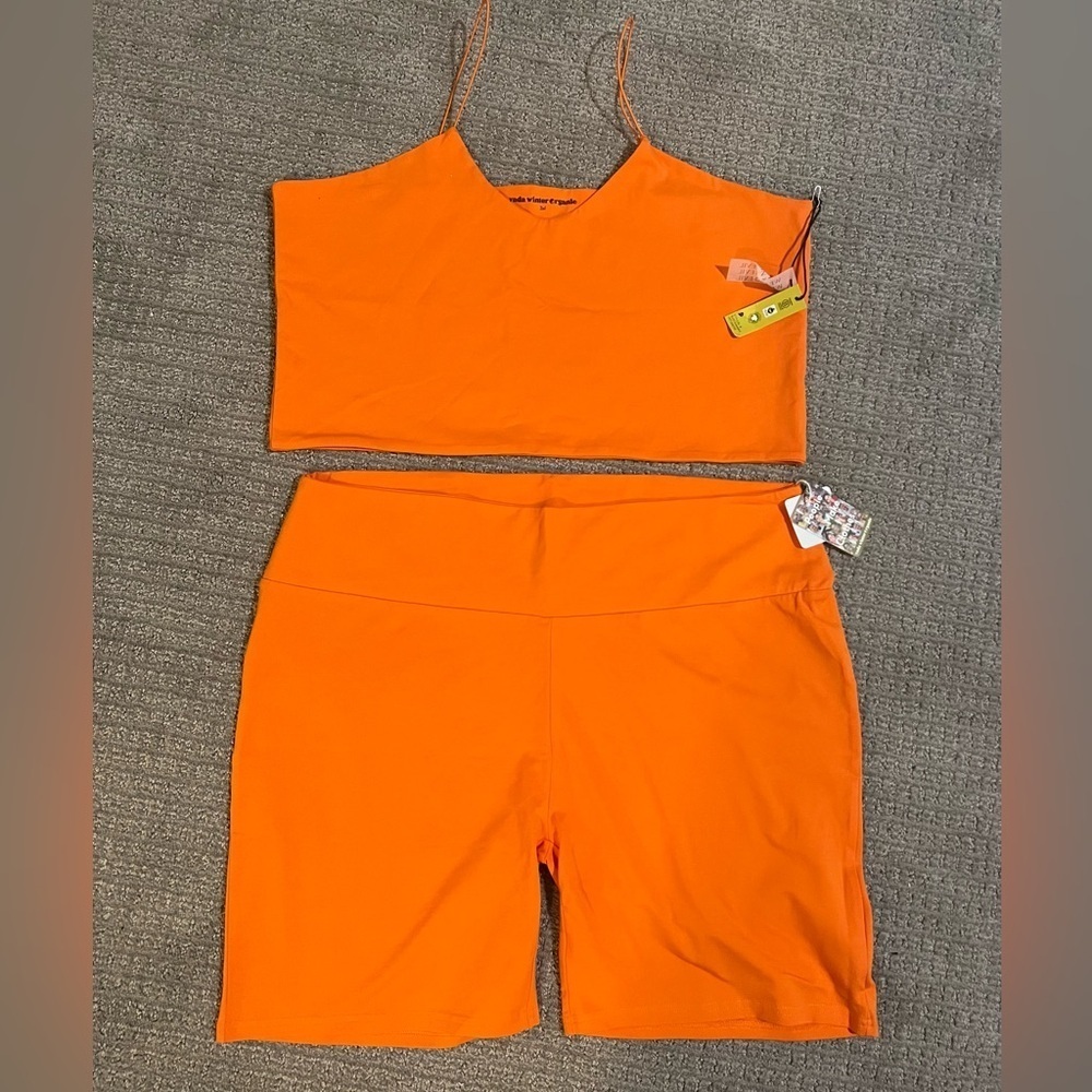 Known Supply x Vada Winter Organic Biker Shorts and Tank Set NEW
